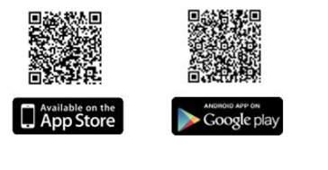 QR Codes to download the Bank of Ireland App from the App Store for IOS or from the Google Play Store for Android