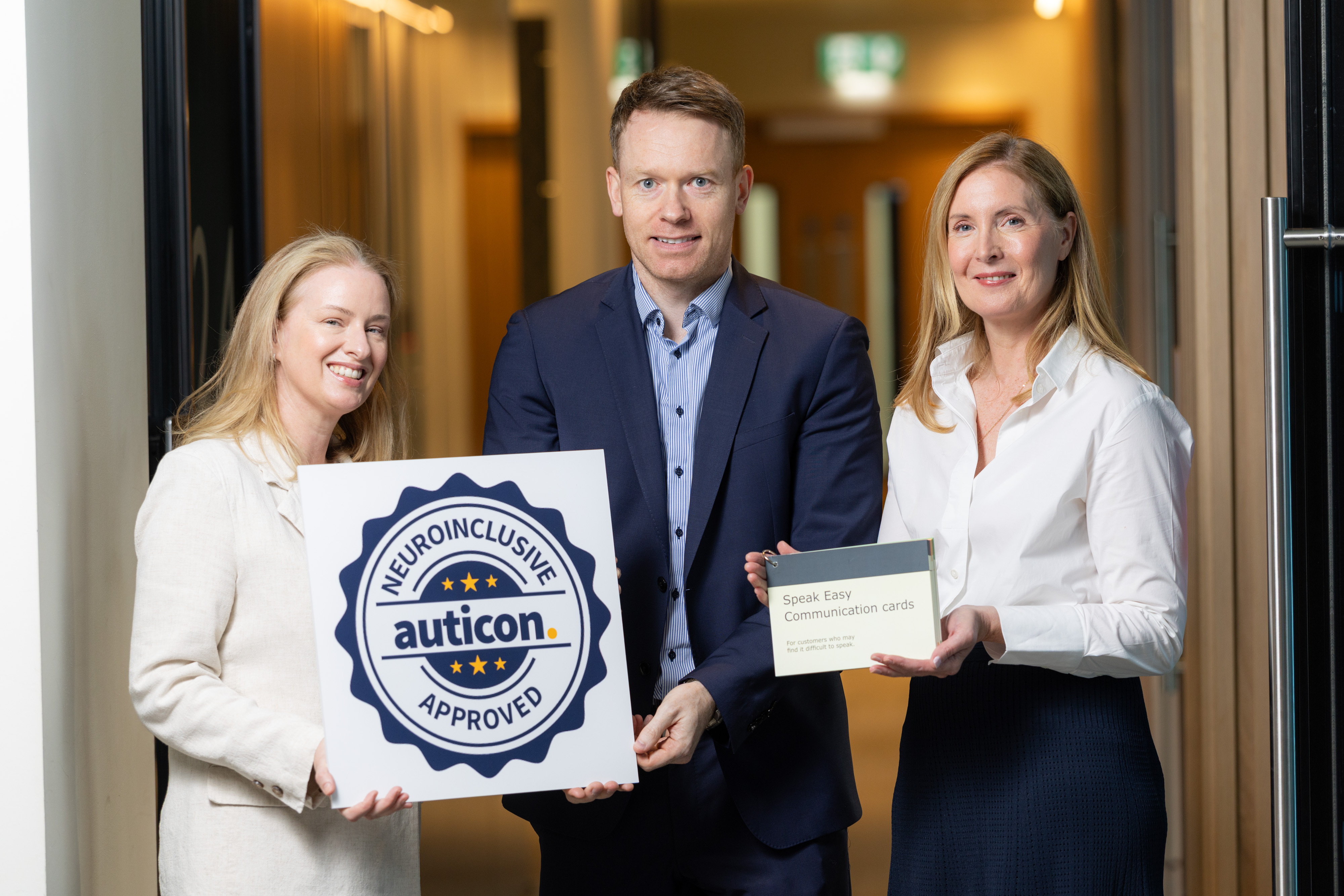 Claire Murray, Head of Inclusion & Diversity; Alan Durcan, Director Distribution Channels & Branch Network; and Jane Kealy, Director of Group Customer Outcomes.