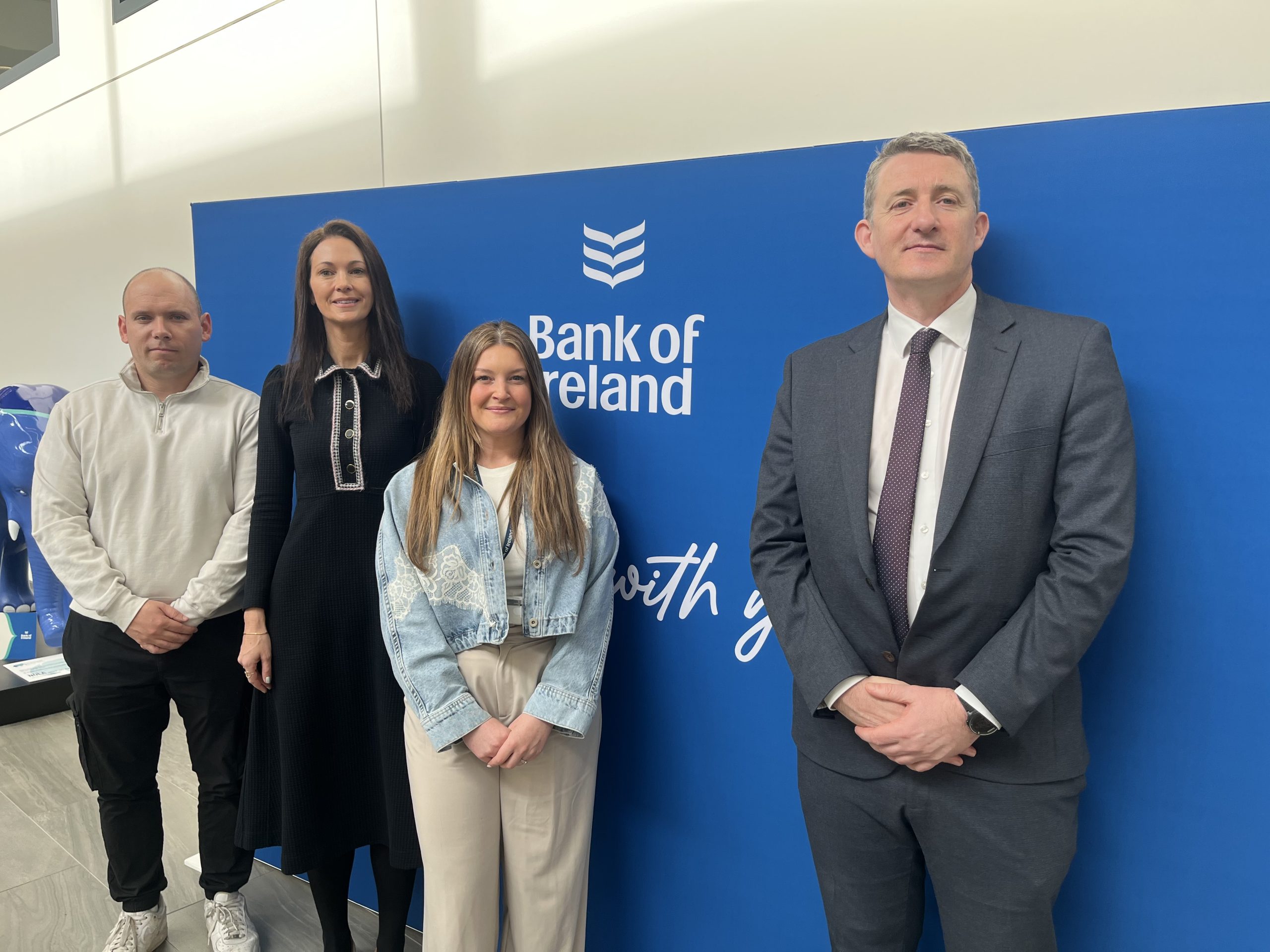 Ian webb, carol mcalpine, emma white of group security at bank of ireland, and shay dalton of cab