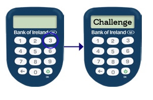 Two physical security keys showing that if you press the number 3 it will show the word 'challenge'.