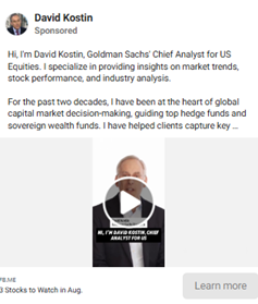 An example of a scam post on Facebook