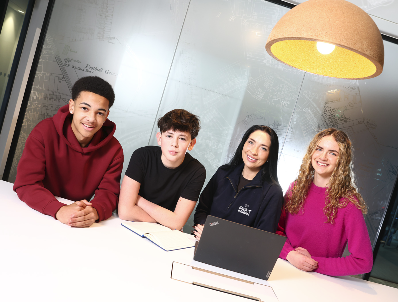 A photo of three people at the Youth Index launch.