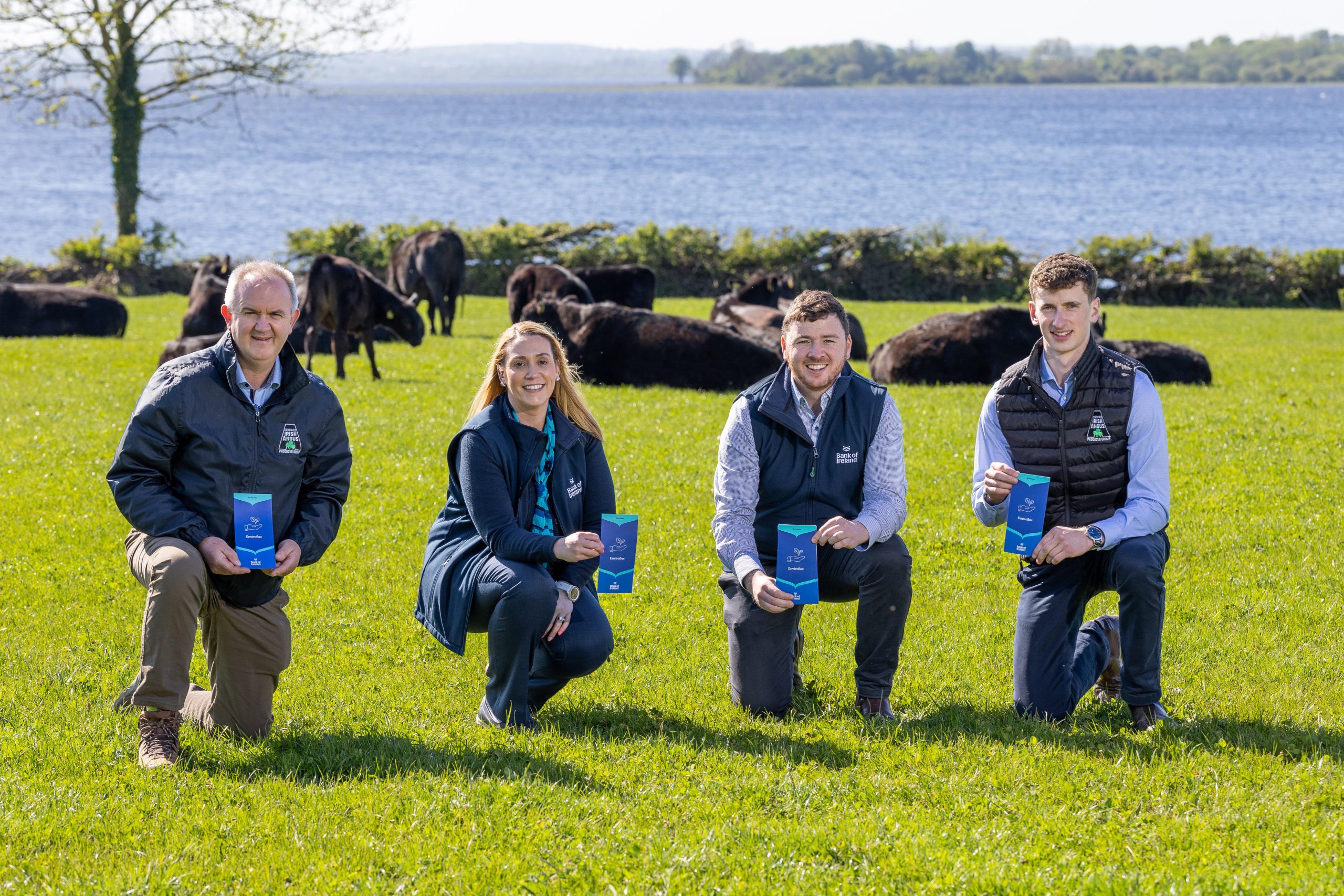 Pictured at the launch of Certified Irish Angus’s new Enviroflex partnership with Bank of Ireland are Charles Smith, General Manager, Certified Irish Angus, Nicola Fitzpatrick, Business Advisor, Bank of Ireland Longford Branch, Mark Glennon, Agri Development Manager, Bank of Ireland, and Mark McCoy, Agri Development Manager, Certified Irish Angus.